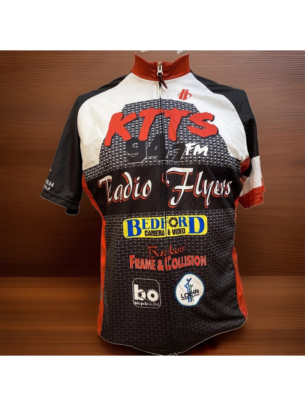 Cycling Shirt Jersey Sz M Full Zip KTTS 94.7 FM Radio Flyer Drunk Money Hincapie